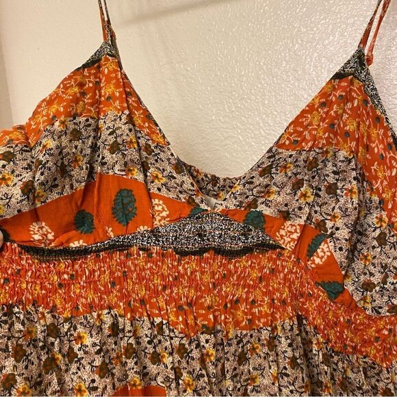 Forever 21 boho Paisley print patchwork Spaghetti country Dress Y2K maxi M - Picture 6 of 13